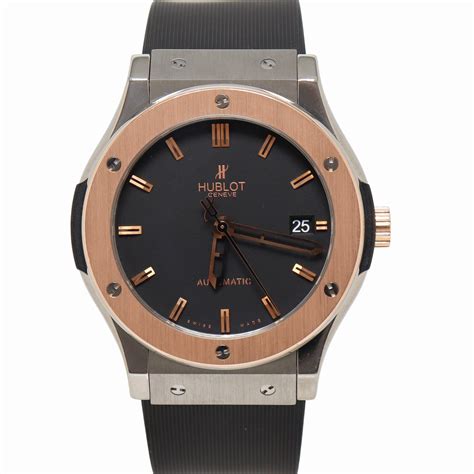 Hublot Classic Fusion Titanium 45mm Black Stick Dial Watch  